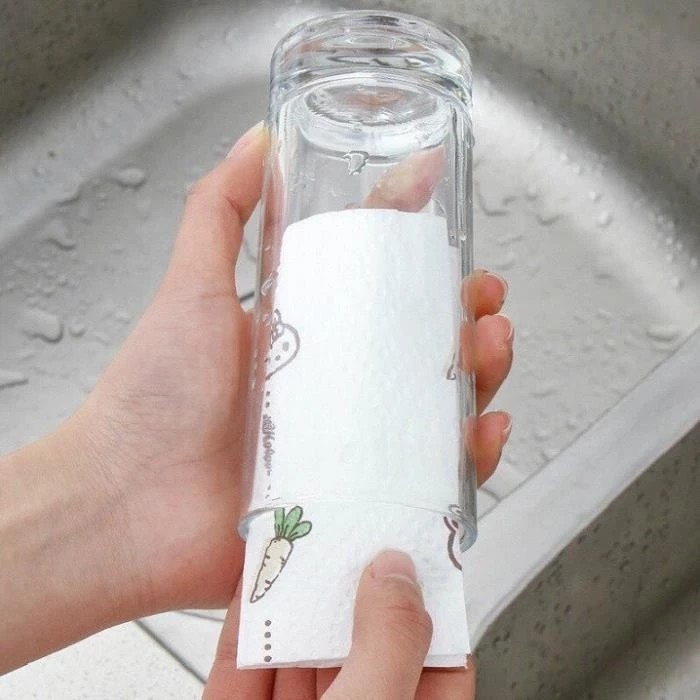Giấy Lau Đa Năng Lau Bếp Giấy Lau Bếp,Cuộn Tờ Dai Giặt Tái Sử Dụng Họa Tiết Đẹp Tiện Dụng