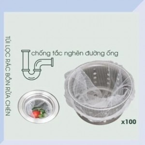 Combo of 100 sink filter bags, sink filter mesh bags, sink trash covers