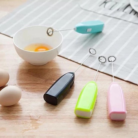 Máy đánh trứng Mini cầm tay, khuấy pha Cafe, tạo bọt mới nhất sử dụng pin tiện lợi du lịch dã ngoại