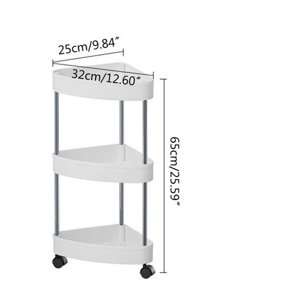 kệ góc tường tam giác 3-4 tầng có bánh xe di chuyển
