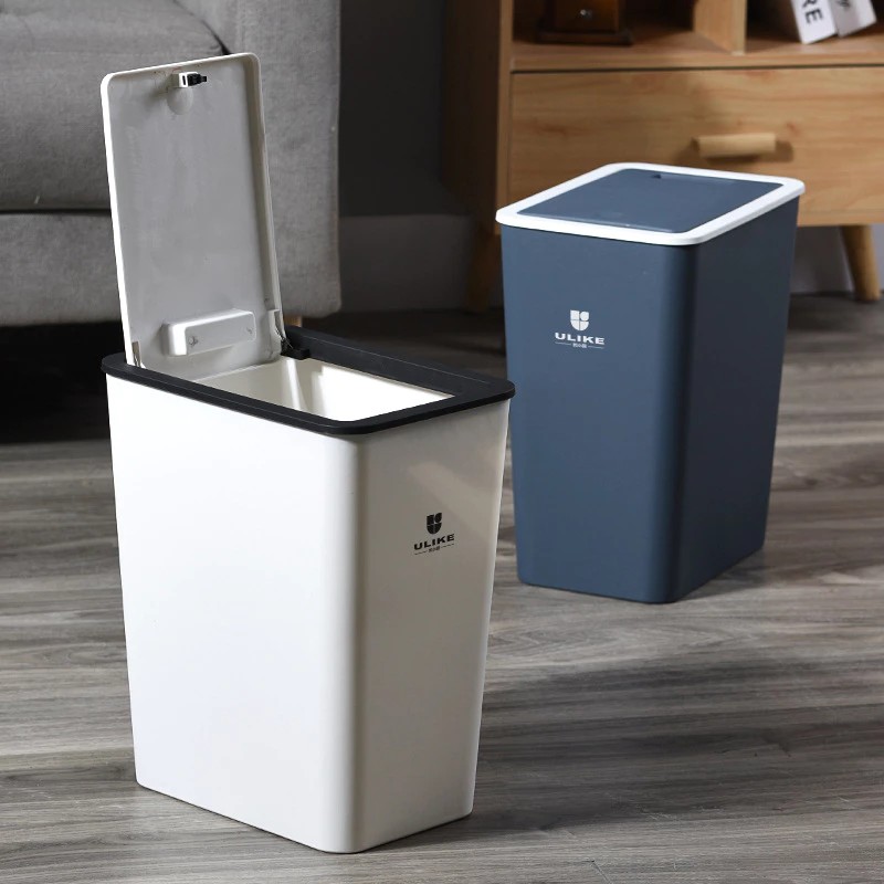 Thùng Rác To( 14L) Nắp Bật Nhấn Nút Thiết Kế Sang Trọng,ChấtLliệu Nhựa Dẻo Chịu Va Đập