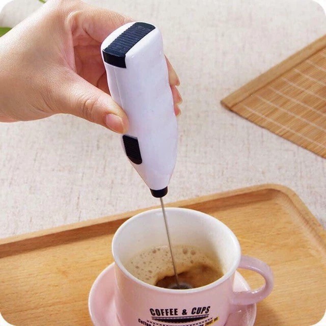 Máy đánh trứng Mini cầm tay, khuấy pha Cafe, tạo bọt mới nhất sử dụng pin tiện lợi du lịch dã ngoại
