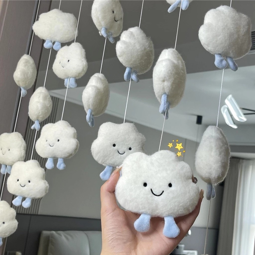 Trang trí đám mây nhà sáng tạo đồ trang trí phong cách kem dễ thương phong cách nhật bản phong cách ins treo rèm trang trí cửa phòng ngủ mặt