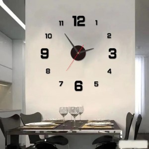 Creative Frameless DIY Wall Clock Wall Sticker Home Silent Clock Living Room Office Wall Decor