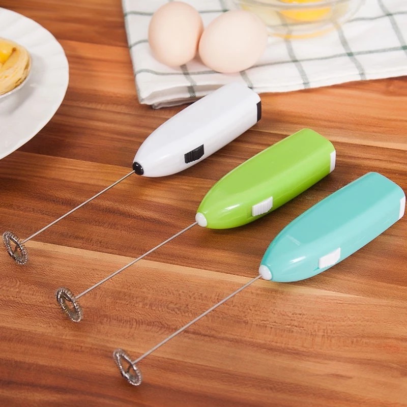 Máy đánh trứng Mini cầm tay, khuấy pha Cafe, tạo bọt mới nhất sử dụng pin tiện lợi du lịch dã ngoại