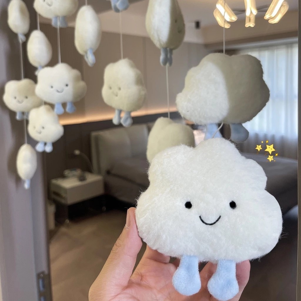 Trang trí đám mây nhà sáng tạo đồ trang trí phong cách kem dễ thương phong cách nhật bản phong cách ins treo rèm trang trí cửa phòng ngủ mặt
