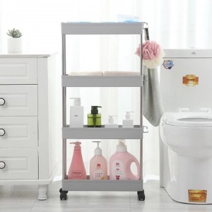 Choice TR1-20456-548 4-Tier Shelf has 4 360-degree rotating wheels for easy movement