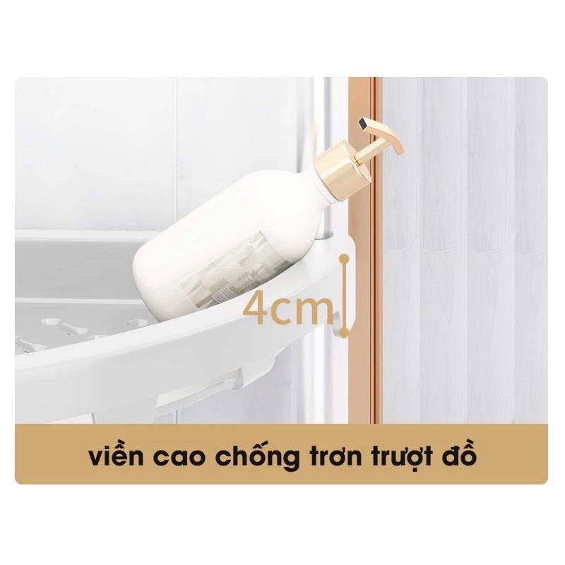 kệ góc tường tam giác 3-4 tầng có bánh xe di chuyển