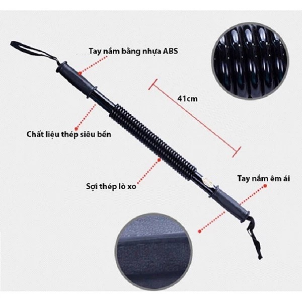 30kg Titanium Spring Bending Stick Effectively Trains Arms, Chest, Shoulders, and Back Muscles