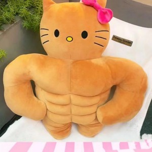 Uuoeebb 毛绒玩具 搞笑肌肉猫