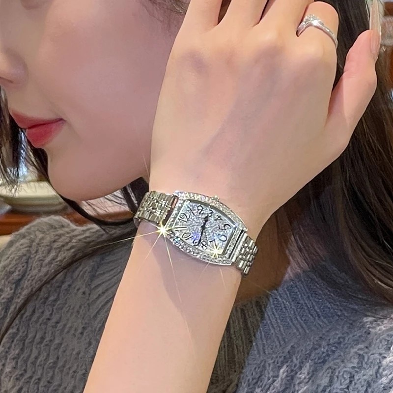 [CILOA]thời trang nữ thạch anh vòng tay sang trọng chính hãng đồng hồ đeo tay nữ đồng hồ nữ chống nước 5878a