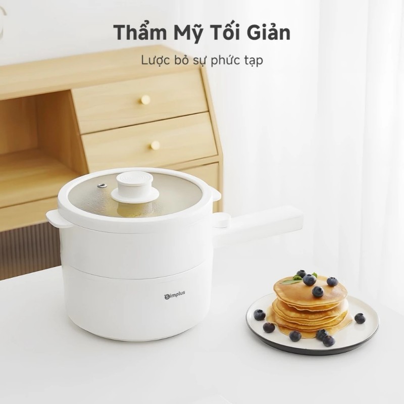 Nồi Lẩu Điện Đa Năng Simplus Dung tích 2L Bảo Hành Năm 1 Đổi
