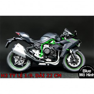 Kawasaki Ninja H2R H2 motorcycle model with light version 1:9