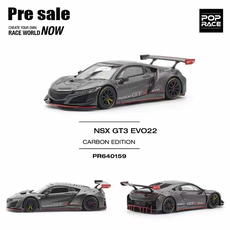 Mô hình xe Honda NSX GT3 EVO 22 full carbon 1:64 Poprace PR640159
