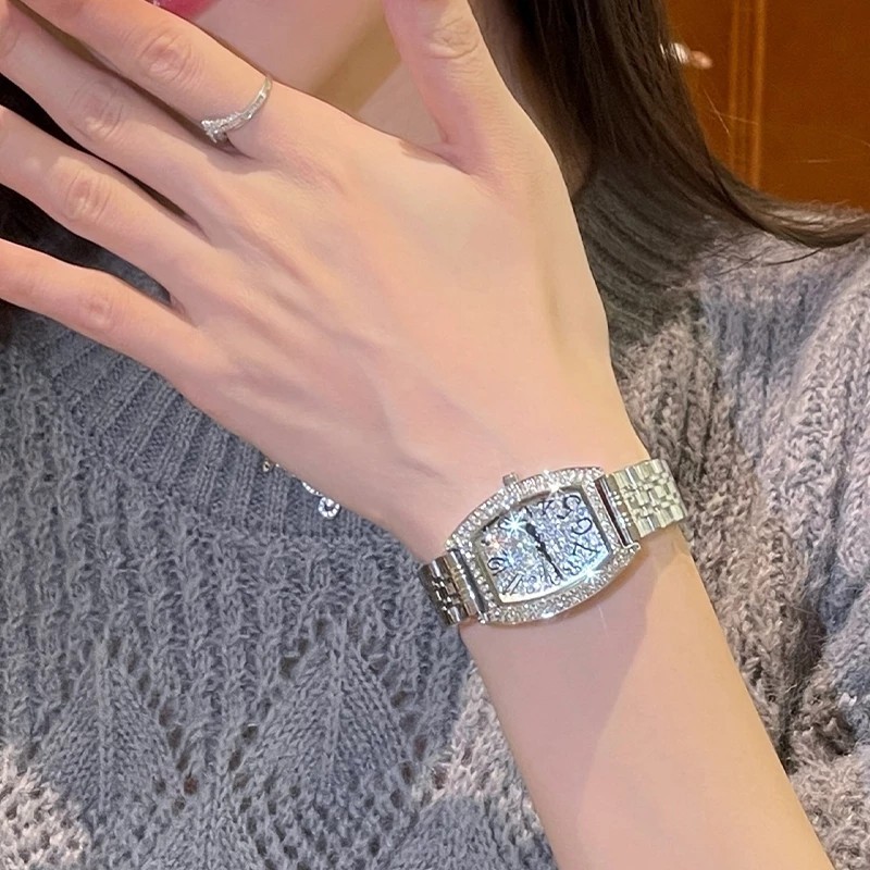 [CILOA]thời trang nữ thạch anh vòng tay sang trọng chính hãng đồng hồ đeo tay nữ đồng hồ nữ chống nước 5878a