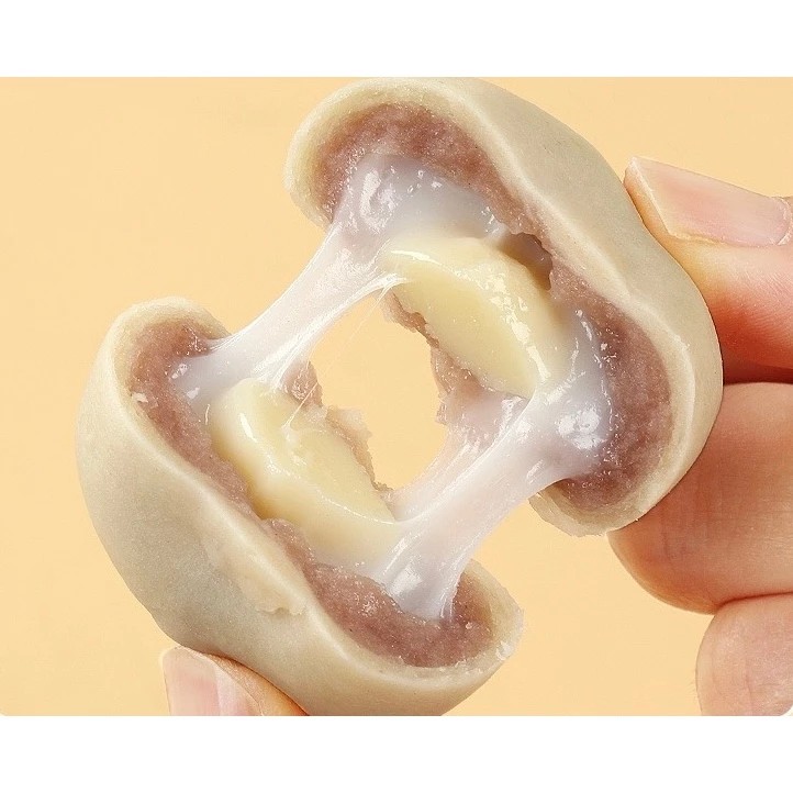 Bánh Mochi Khoai Môn nhân 3 hương vị đậu xanh/bí ngô/khoai lang tím thơm ngon cùng 4 lớp bánh tạo nên chiếc bánh ngon