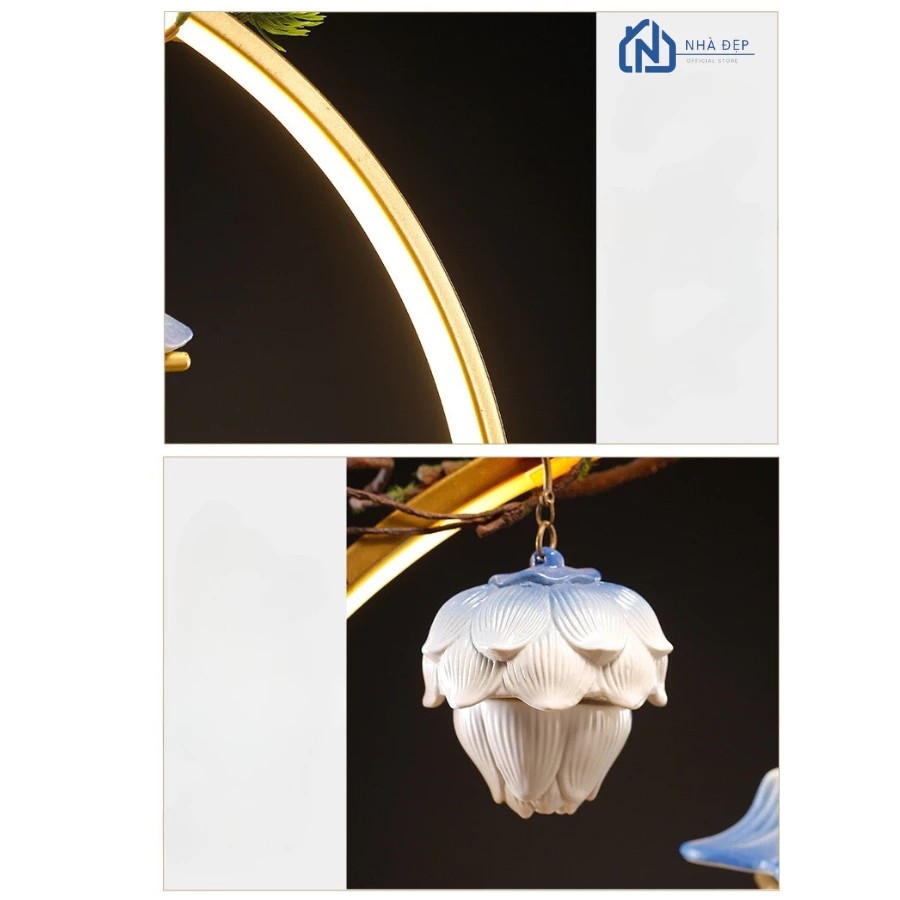 Thác nước phong thủy tượng hươu tài lộc may mắn decor tiểu cảnh nhà cửa trang trí phòng làm việc