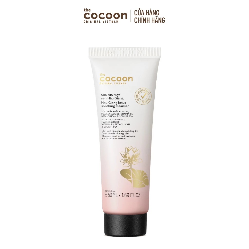 HÀNG TẶNG KHÔNG BÁN - Trial size - Sữa rửa mặt sen Hậu Giang Cocoon 50ml