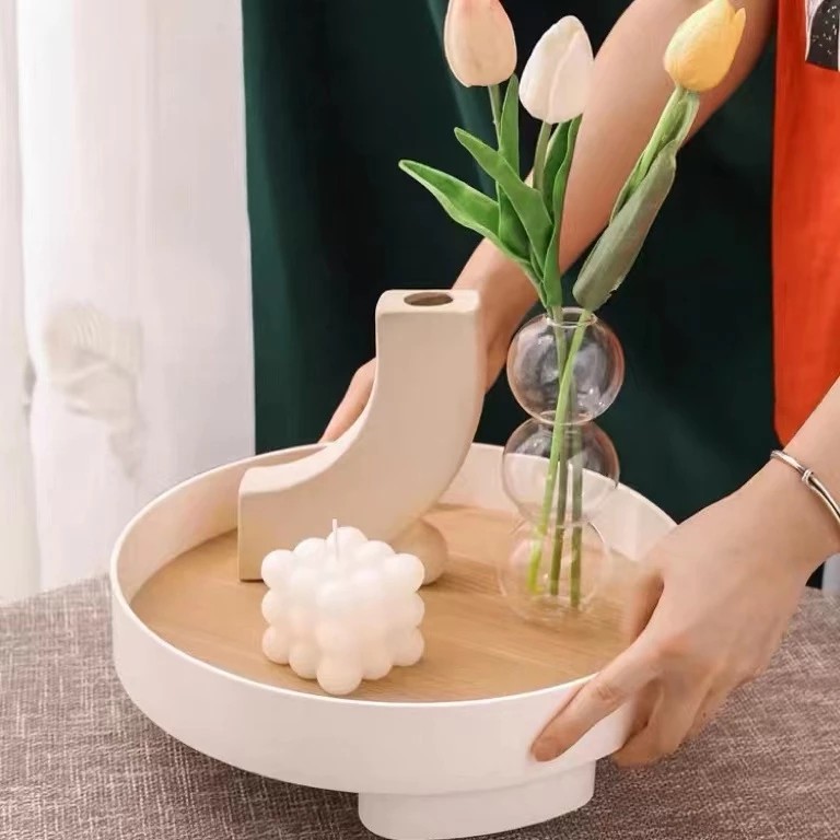 Convenient Wooden Perfume/Cosmetics Tray for Desktop