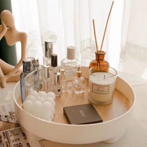 Convenient Wooden Perfume/Cosmetics Tray for Desktop
