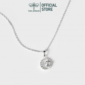 TLEE moon silver necklace for women with high-class stones TLEE JEWELRY D0128