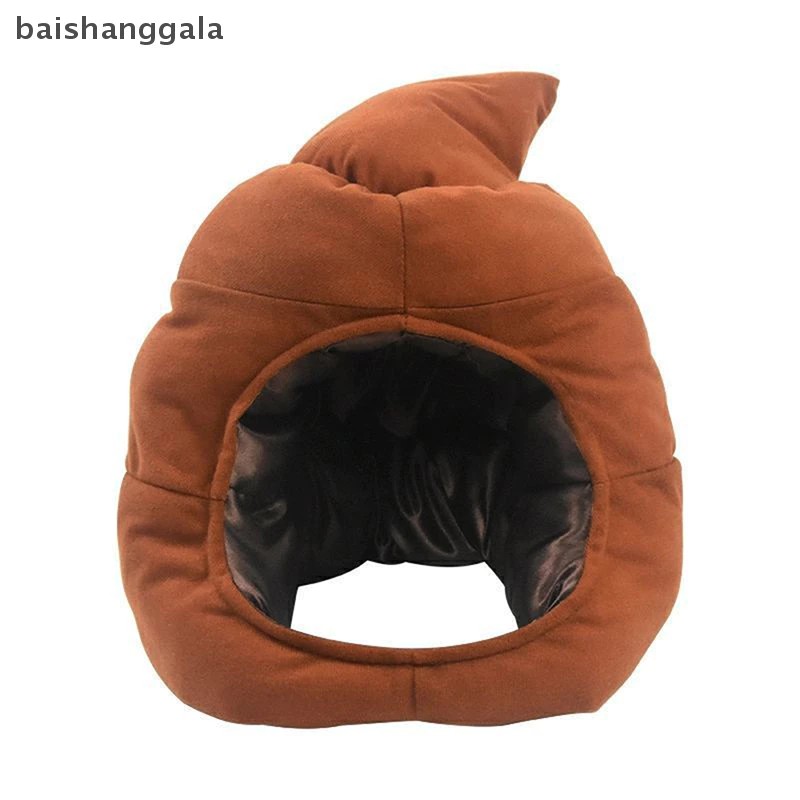 Baishanggala Sáng Tạo Dễ Thương Hình Shit Sang Trọng Mũ Đồ Chơi Nhồi Bông Ngộ nghĩnh Giả Poop Full Mũ Đội Đầu ADS