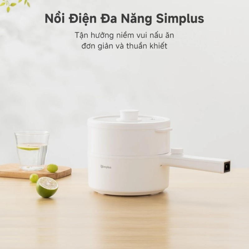 Nồi Lẩu Điện Đa Năng Simplus Dung tích 2L Bảo Hành Năm 1 Đổi