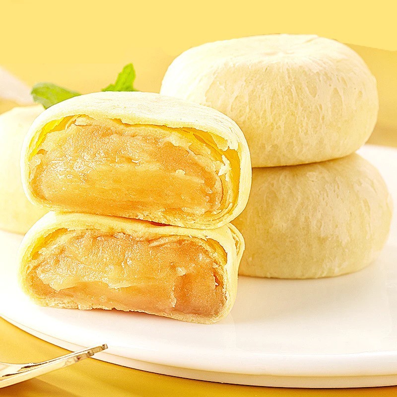 Mango Mochi Cake with Distinctive Flavor, Soft, Delicious, Lightly Sweet with Mango Flavor