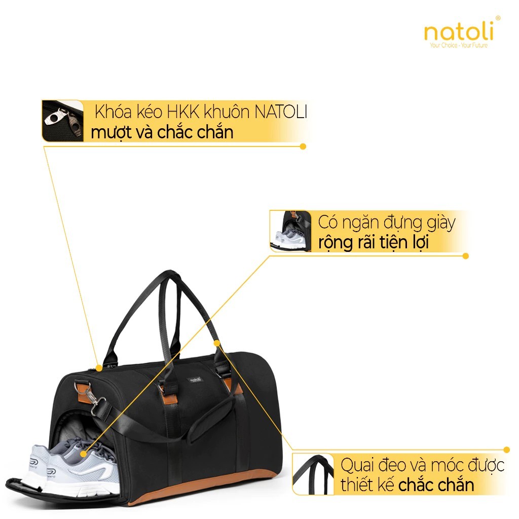 NATOLI brand travel bag for storing items and shoes, high-quality waterproof Amberd Bag T6 collection