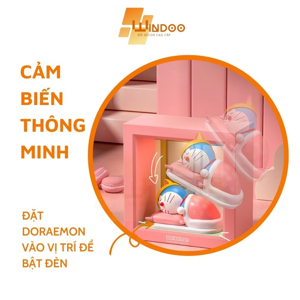 Doraemon smart sensor night light, windoo decor night light for room decoration