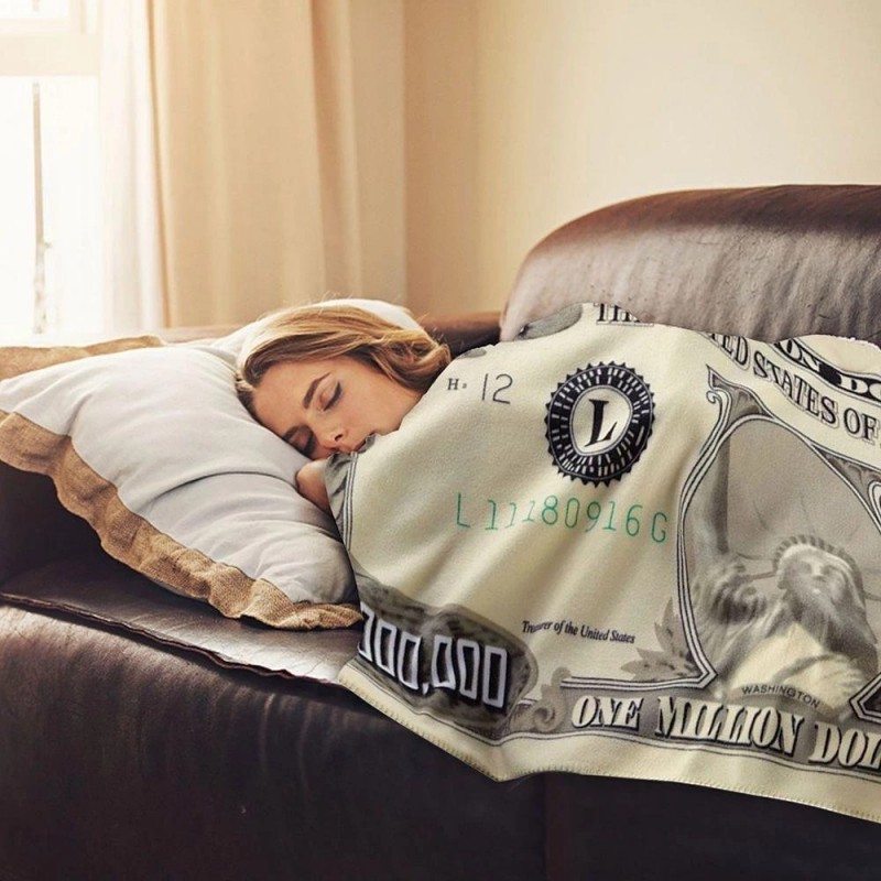 Dollar Pattern Office Blanket Soft Cool Many