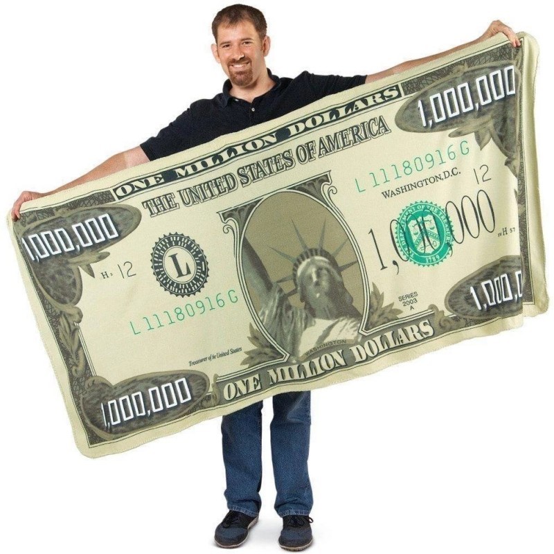 Dollar Pattern Office Blanket Soft Cool Many